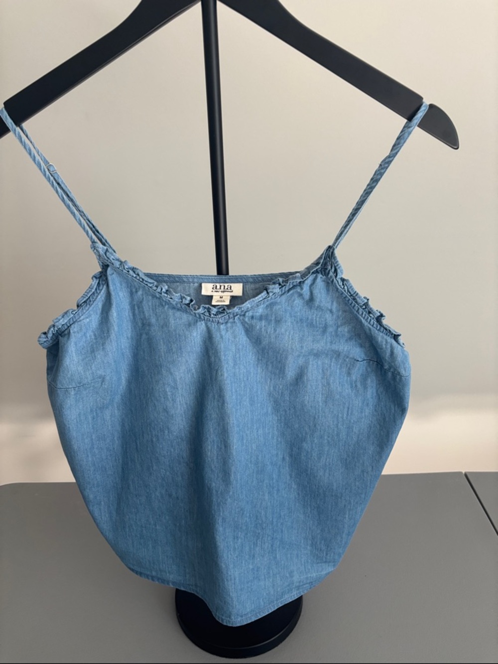 a.n.a Light Denim Braided Strap Camisole
